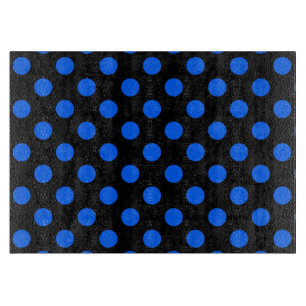 Blaue und schwarze Polka Schneidebrett