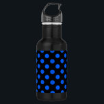 Blaue und schwarze Polka Trinkflasche<br><div class="desc">Blaue und schwarze Polka</div>