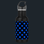 Blaue und schwarze Polka Trinkflasche<br><div class="desc">Blaue und schwarze Polka</div>