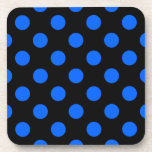 Blaue und schwarze Polka Untersetzer<br><div class="desc">Blaue und schwarze Polka</div>