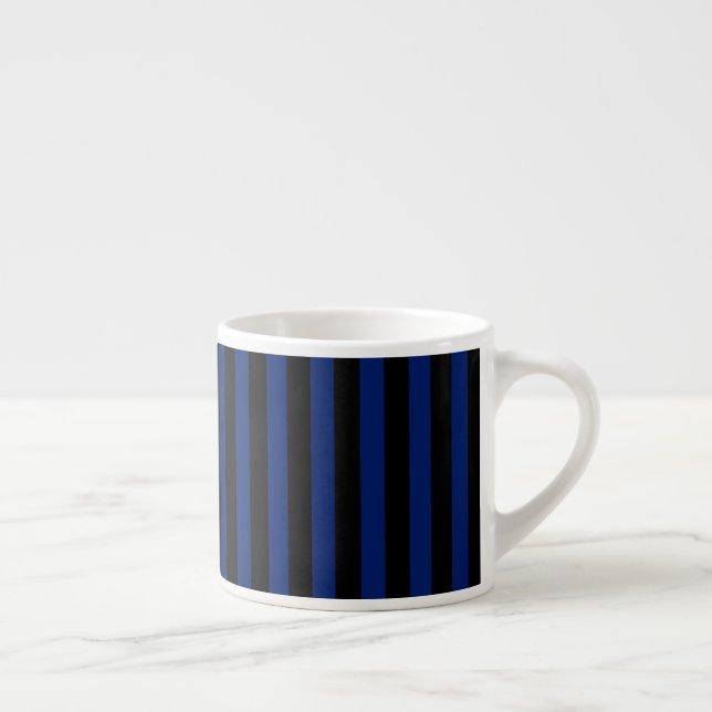 Blaue und schwarze Streifen Espressotasse (Rechts)