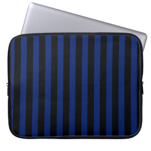 Blaue und schwarze Streifen Laptopschutzhülle