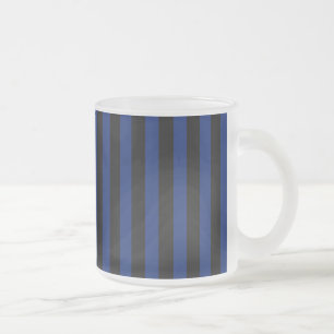 Blaue und schwarze Streifen Mattglastasse