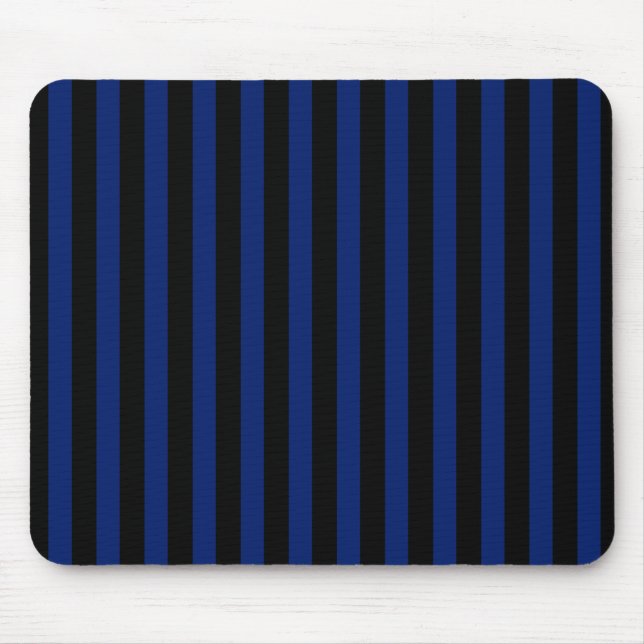Blaue und schwarze Streifen Mousepad (Vorne)