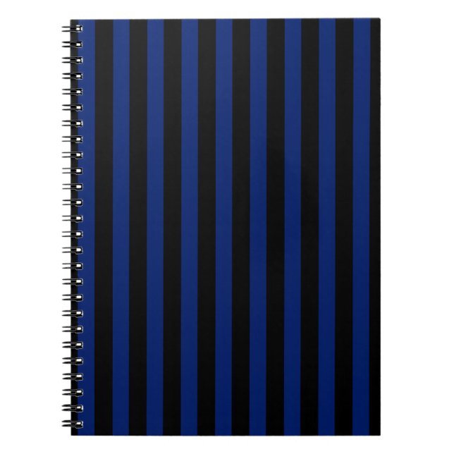 Blaue und schwarze Streifen Notizblock (Vorderseite)