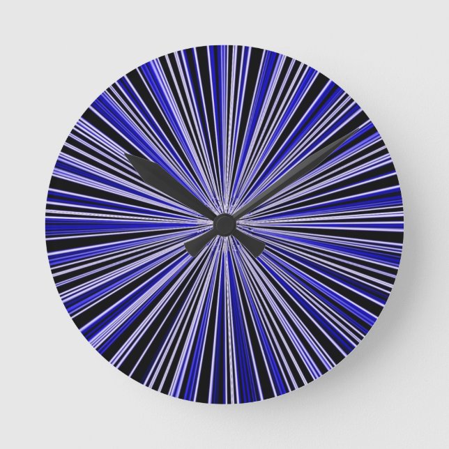 Blaue und schwarze Uhr Retro (Vorderseite)