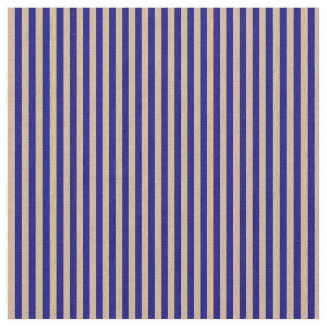 Blaue und Tan Streifen Muster Stoff (Nahaufnahme)