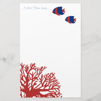 Blaue und tropische Angelfische Briefpapier