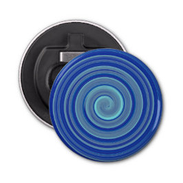 Blaue und türkisfarbene Spirale Flaschenöffner