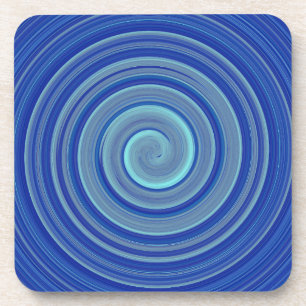 Blaue und türkisfarbene Spirale Getränkeuntersetzer