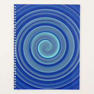 Blaue und türkisfarbene Spirale Planer
