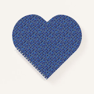 blaue und violette Punkte Notizbuch