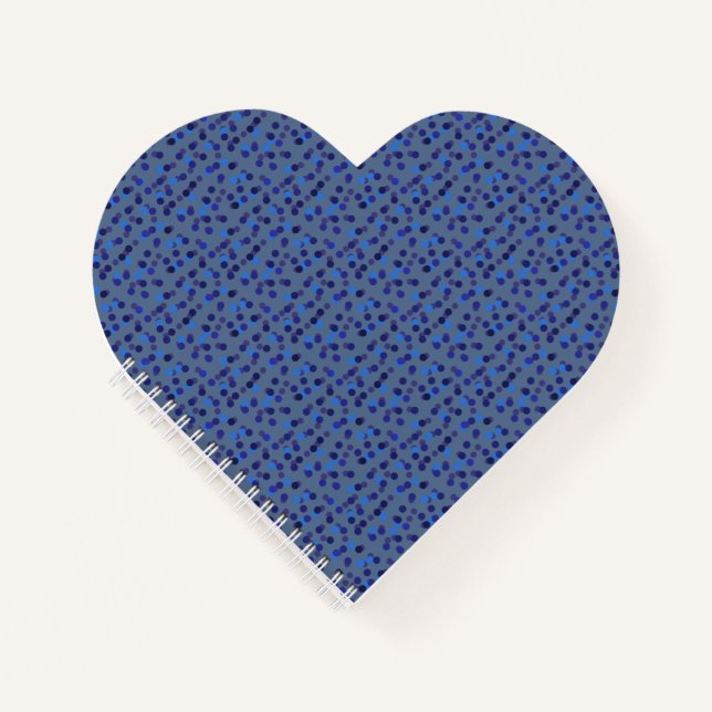 blaue und violette Punkte Notizbuch (Vorderseite)