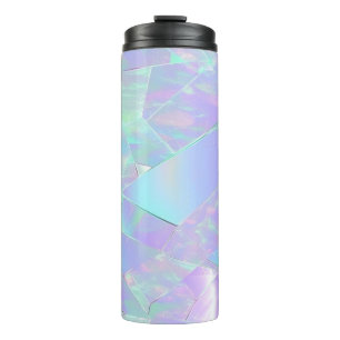 Blaue und violette schillernde Gestaltung Thermosbecher