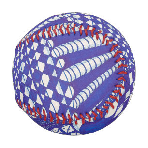 Blaue und weiße Abstrakte Linie Art Baseballs