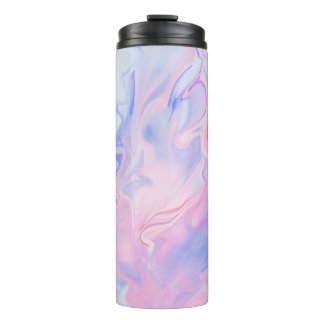 BLAUE UND WEISSE ABSTRAKTE MALEREI 5 THERMOSBECHER