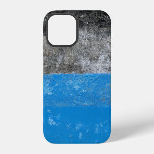 Blaue und weiße abstrakte Malerei iPhone 12 Hülle