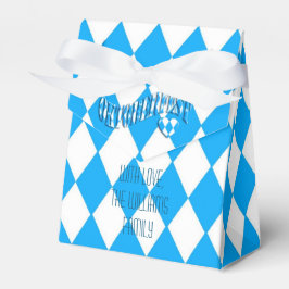Blaue und weiße bayerische Flagge Muster Oktoberfe Geschenkschachtel