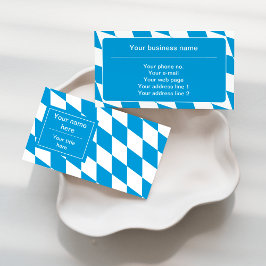 Blaue und weiße bayerische Flagge Visitenkarte