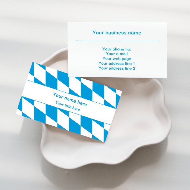 Blaue und weiße bayerische Flagge Visitenkarte (Von Creator hochgeladen)