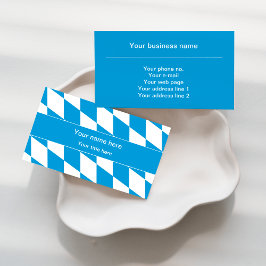 Blaue und weiße bayerische Flagge Visitenkarte