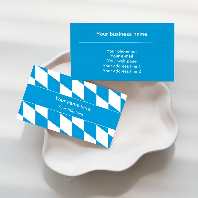 Blaue und weiße bayerische Flagge Visitenkarte (Von Creator hochgeladen)