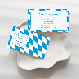 Blaue und weiße bayerische Flagge Visitenkarte