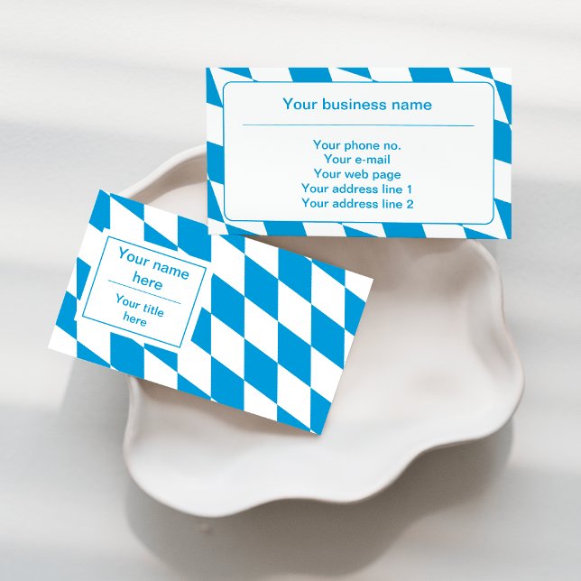 Blaue und weiße bayerische Flagge Visitenkarte (Von Creator hochgeladen)