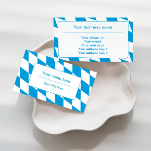 Blaue und weiße bayerische Flagge Visitenkarte