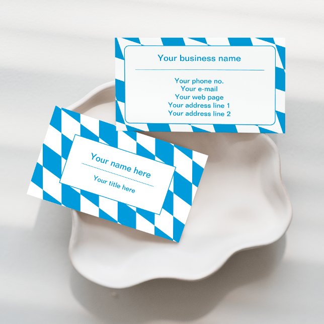 Blaue und weiße bayerische Flagge Visitenkarte (Von Creator hochgeladen)