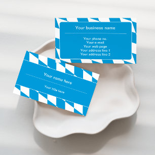 Blaue und weiße bayerische Flagge Visitenkarte