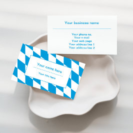 Blaue und weiße bayerische Flagge Visitenkarte