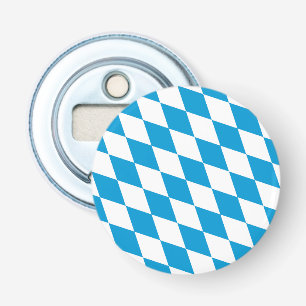 Blaue und weiße Bayern Diamantflagge Flaschenöffner