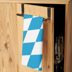 Blaue und weiße Bayern Diamantflagge Geschirrtuch