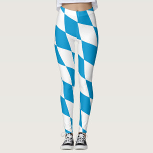 Blaue und weiße Bayern Diamantflagge Leggings