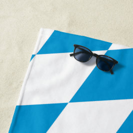 Blaue und weiße Bayern Diamantflagge Strandtuch