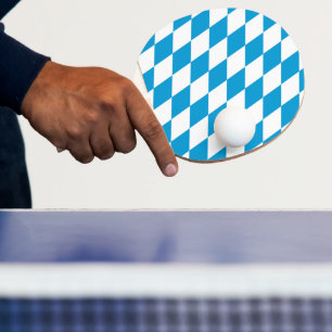 Blaue und weiße Bayern Diamantflagge Tischtennis Schläger