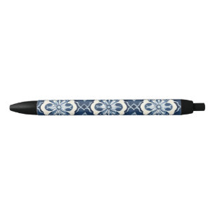 Blaue und weiße Blume Kugelschreiber