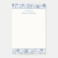 Blaue und weiße Blumen-Toile-Muster personalisiert