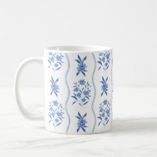 Blaue und Weiße Botanische Tasse