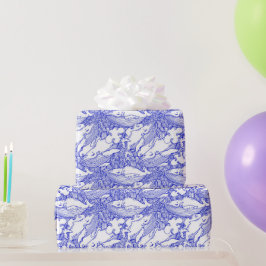Blaue und weiße Buckelwale Geschenkpapier