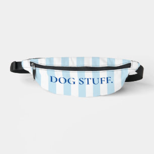 Blaue und weiße Cabana-Streifen-Hundefrau-Hundesac Bauchtasche