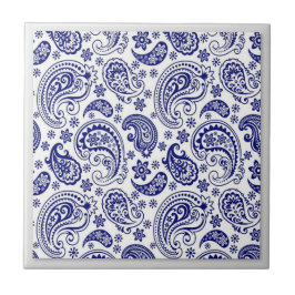 Blaue und weiße China mit Paisleys Designs Fliese