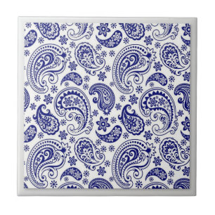 Blaue und weiße China mit Paisleys Designs Fliese