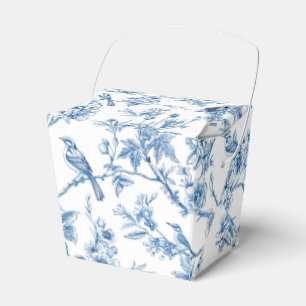 Blaue und weiße Chinoiserie-Blumen-Vögel Geschenkschachtel