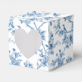 Blaue und weiße Chinoiserie Blumenvögel Geschenkschachtel