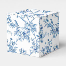 Blaue und weiße Chinoiserie Blumenvögel Geschenkschachtel