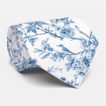 Blaue und weiße Chinoiserie Blumenvögel