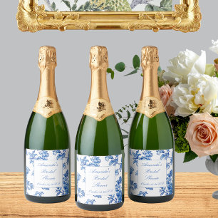 Blaue und weiße Chinoiserie-Brautparty 