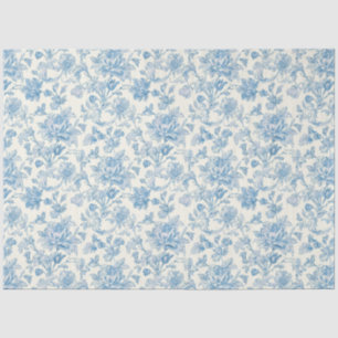 Blaue und weiße Chinoiserie-Decoupage-Muster Seidenpapier